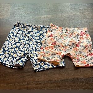 Floral Print Biker Shorts Set